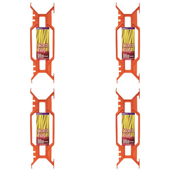 4PK Homeleisure Plastic Extension Cord Tidy Organiser Orange 