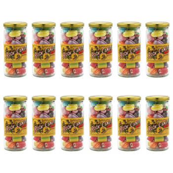 12PK Melbourne Family Assorted Rock Candy Sweet Confectionery Lollies 170g Handmade