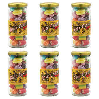 6PK Melbourne Family Assorted Rock Candy Sweet Confectionery Lollies 170g Handmade