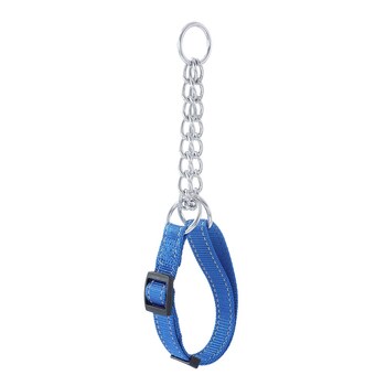 Paws & Claws Chain Dog Pet Training Collar 36-50cm w/ Webbing Medium - Assorted