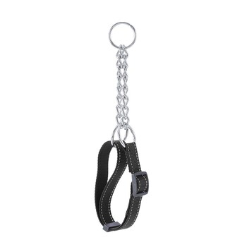 Paws & Claws Chain Dog Pet Training Collar 40-60cm w/ Webbing Large - Assorted