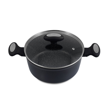 Zyliss Ultimate Forged 24cm/4L Non-Stick Stock Pot w/ Lid Cover - Black