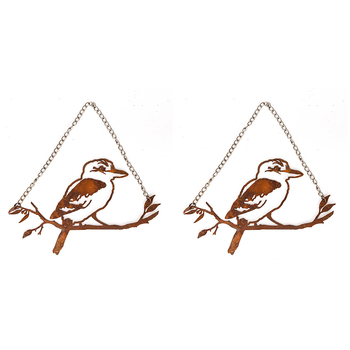 2x Garden 24cm Silhouette Birds w/ Hole Wall Hanging Decor - Assorted
