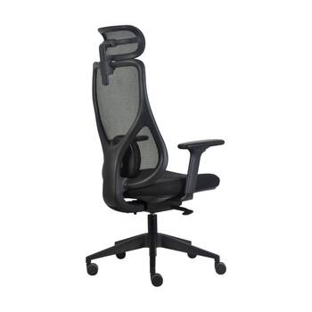Mondo Scout Chair Ergonomic Office Work W/ Mesh Back & Lumbar Support Black