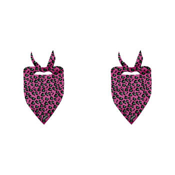 2PK Annabel Trends Hot Dog Cooling Dog Bandana Accessory Pink Ocelot