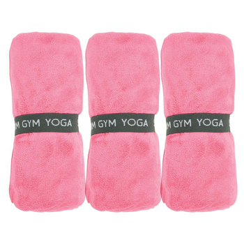 3PK Annabel Trends Sports Towel Absorbent 73.5x34.5cm - Bright Pink