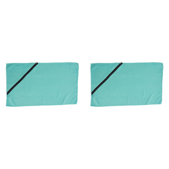 2PK Annabel Trends Waffle Sports Towel w/ Zip Pocket 40x75cm - Aqua
