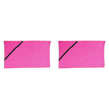 2PK Annabel Trends Waffle Sports Towel w/ Zip Pocket 40x75cm - Hot Pink