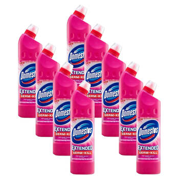 9PK Domestos Pink Power Thick Bleach Disinfectant Cleaner 750ml