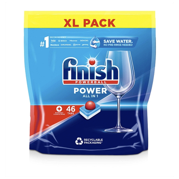 46pc Finish Powerball All-in-1 Dishwashing Tablet Pods - Regular