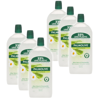 6PK Palmolive 500ml Hand Wash Refill Aloe & Chamomile