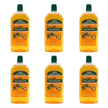 6PK Palmolive 500ml White Tea Hand Wash Refill Anti Bacterial