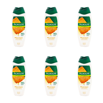 6PK Palmolive Naturals 500ml Body Wash Milk & Honey Scent