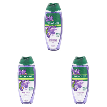 3PK Palmolive Naturals 500ml Body Wash Anti-Stress w/ Ylang Ylang & Iris