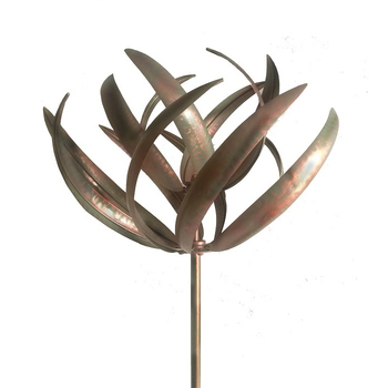 Wind Spinner 67.5cm Lotus Champagne Outdoor Ornament Yard/Patio Garden Decor