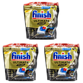 75pc Finish Powerball Ultimate Plus Dishwashing Detergent