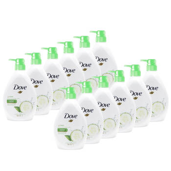 12PK Dove Aqua Body Wash Go Fresh Touch & Green Tea 1L Moisturiser