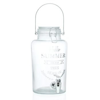 Lemon And Lime 3L Kitchenware Glass Drink Dispenser