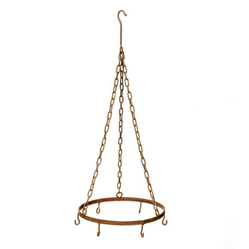 Hanging Herb Drying Rack 30cm Small Rust Metal Flat Bar