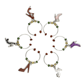 6pc Avanti Wine Charms - Shoes