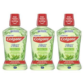 3PK Colgate Plax Mouthwash Fresh Tea 500ml