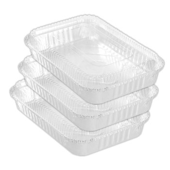 3x 6pc Lemon & Lime 31.5x4.5cm Baking Foil Tray Rectangle w/ Plastic Lid