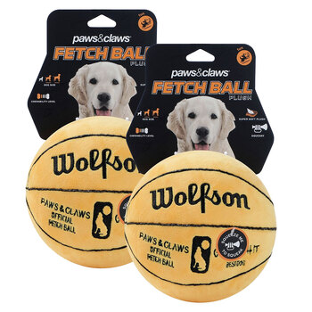 2PK Paws & Claws Wolfson 15cm Basketball Plush Toy