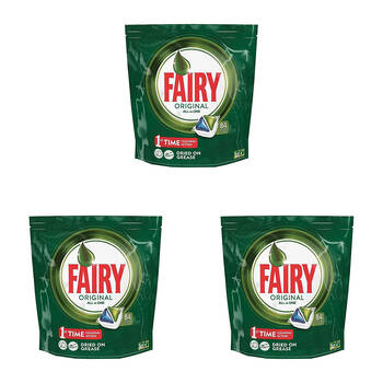 3x 82pc Fairy Caps All-In-One Dishwashing Capsules - Regular
