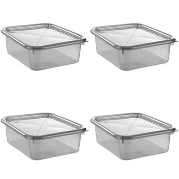 4PK Boxsweden 10L/35.5cm Storage Box Assorted