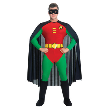 Dc Comics Justice League Robin Dress Up Mens Costume - Size S