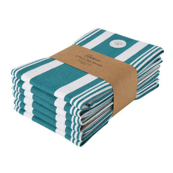 6PK J.Elliot Home Eleanor 50x70cm Cotton Tea Towel - Blue