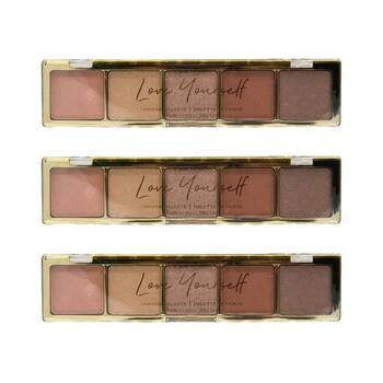 3PK Revolution 1.1g Eye Shadow Palette Love Yourself Soft Pink Beauty Makeup