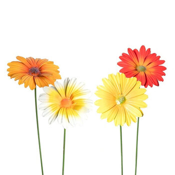 4x Garden 58cm Gerbera Flower Ornament Outdoor Floral Decor - Assorted