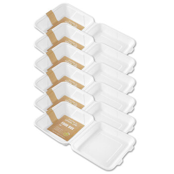 24pc Lemon And Lime 1.2L Eco Sugarcane Food Box White