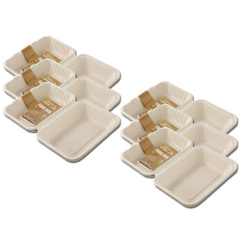 36pc Lemon And Lime 1000ml Eco Sugarcane Food Box Natural