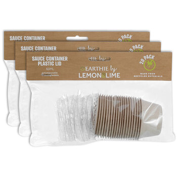 3 x 10pc Lemon & Lime Eco Sugarcane 3-Compartment 26cm Plate White 