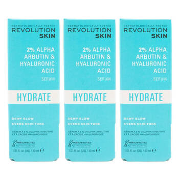 3PK Revolution Skin Hydrate 2% Alpha Arbutin & Hyaluronic Acid Serum Care 30ml