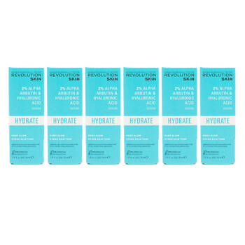 6PK Revolution Skin Hydrate 2% Alpha Arbutin & Hyaluronic Acid Serum Care 30ml