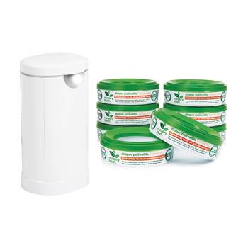 Munchkin 30L Baby Pail Self-Sealing Nappy Bin w/ Starter Refill & 8x 272 bags