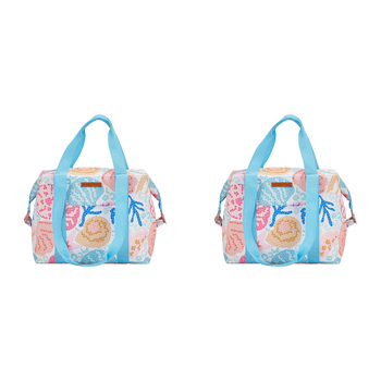 2PK Annabel Trends 25cm Insulated Picnic Cooler Bag Box - Shelly Beach