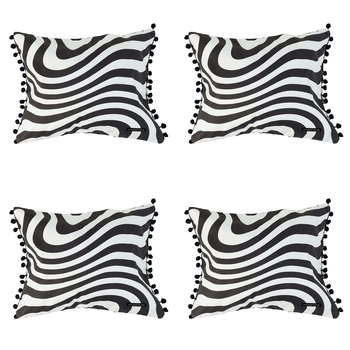 4PK Annabel Trends Inflatable Beach Pillow 36x28cm - Hypnotic Swirl