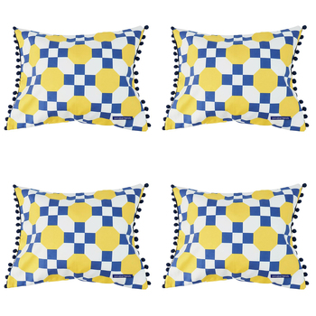 4PK Annabel Trends Inflatable Beach Pillow 36x28cm - Retro Tile