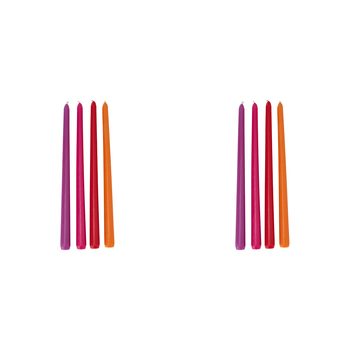 8pc Annabel Trends Jewel Taper Candle Set 30cm - Pink Tones