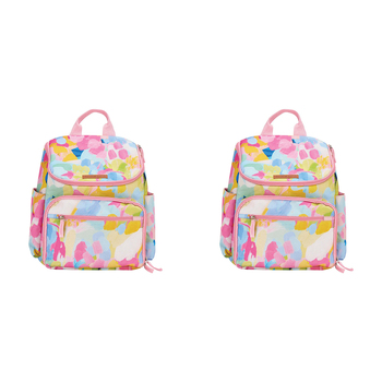 2x Annabel Trends Polyester Picnic Lunch Bag Outdoor Travel Backpack Good Vibes