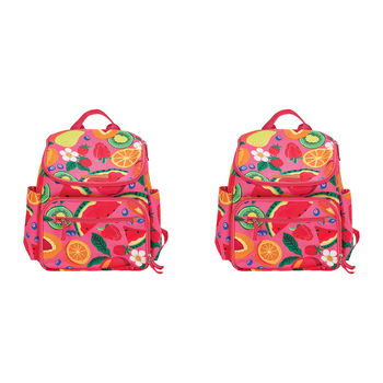 2x Annabel Trends Polyester Picnic Lunch Bag Outdoor Travel Backpack Tropicana