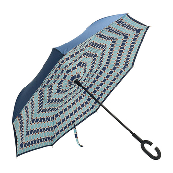 Annabel Trends Reverse Umbrella Inverted 81x10cm - Blue Check