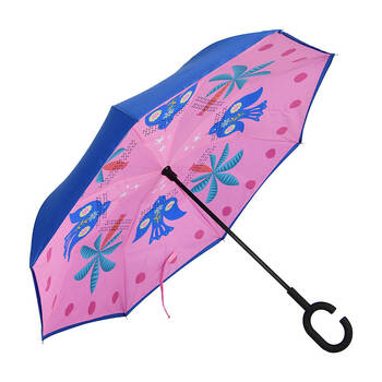 Annabel Trends Reverse Umbrella C-Shaped Auto Open Close 81cm Fiesta Bird