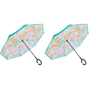 2PK Annabel Trends Reverse Umbrella Inverted 81x10cm - Hibiscus