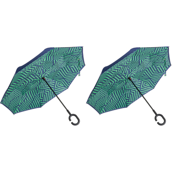 2PK Annabel Trends Reverse Umbrella Inverted 81x10cm - Zig Zag