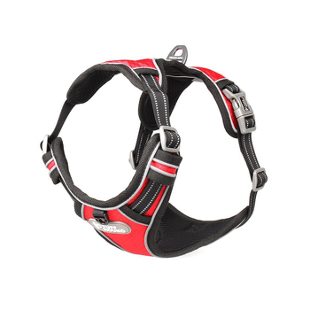 Tuff Hound Adjustable Reflective Harness Pet Dog Breathable Vest S Black/Red